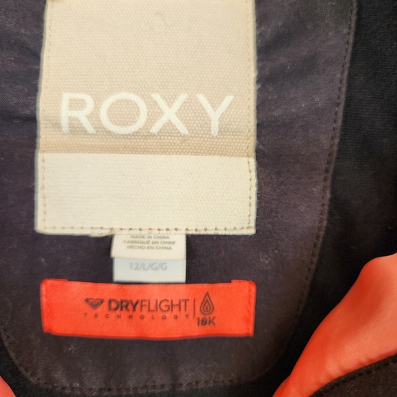 ROXY Girls Winter Ski Jacket, Army Olive Green, Size 12 / Large - Picture 4 of 4